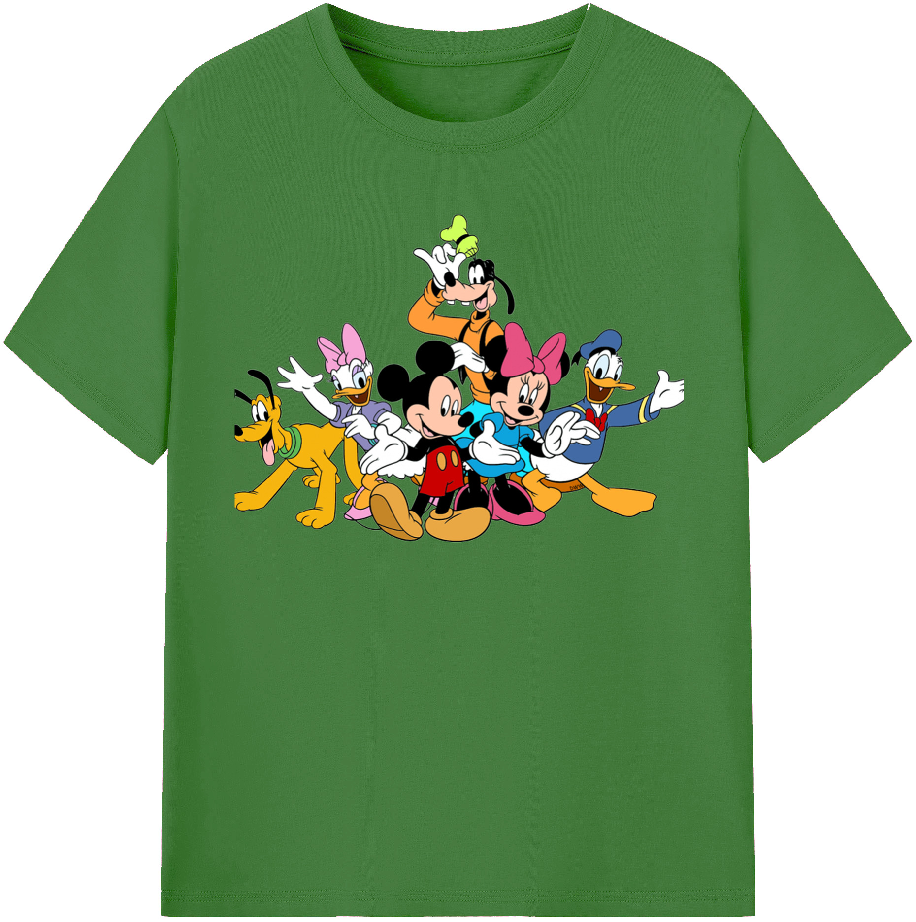 （画像用） ミッキーマウス Mickey Mouse レディースカジュアルプリントTシャツ（綿100％）